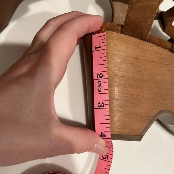 Windsor Smith chunky boho Platforms, suede leather, camel color, sz 6, TTS - Picture 7 of 11